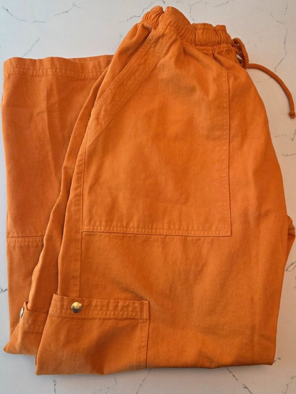 Big Bud Press Drop Pocket Cargo Pants, Orange, Size M (Unisex)